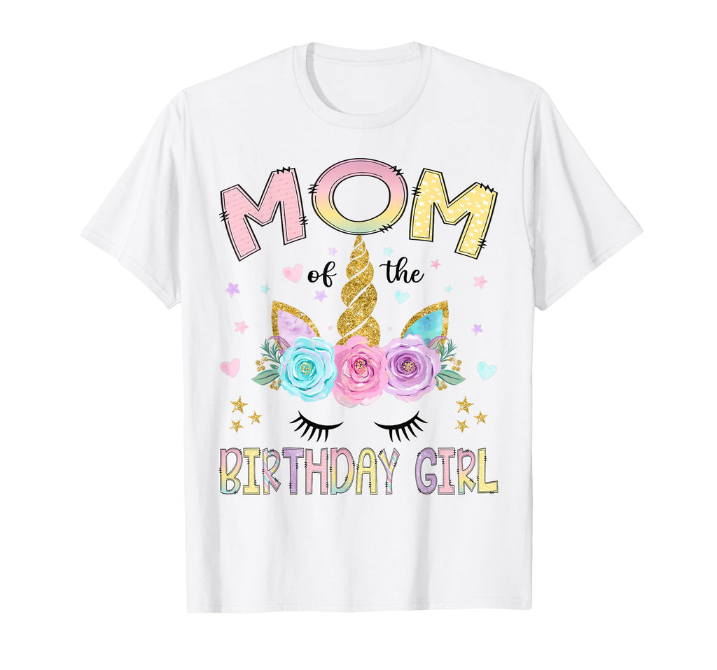 Mom Birthday Unicorn Floral Family T-Shirt - Custom Art Print Men Women - T-Shirt, Sweatshirt, Hoodie