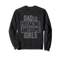Dad Freaking Awesome Distressed Dad Sweatshirt - Minimalist Print Unisex - T-Shirt, Sweatshirt, Hoodie