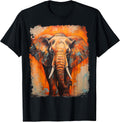 Pop Art Colorful Elephant Orange - Adult & Kids T-Shirts, Sweatshirts & Hoodies apparel design preview 1