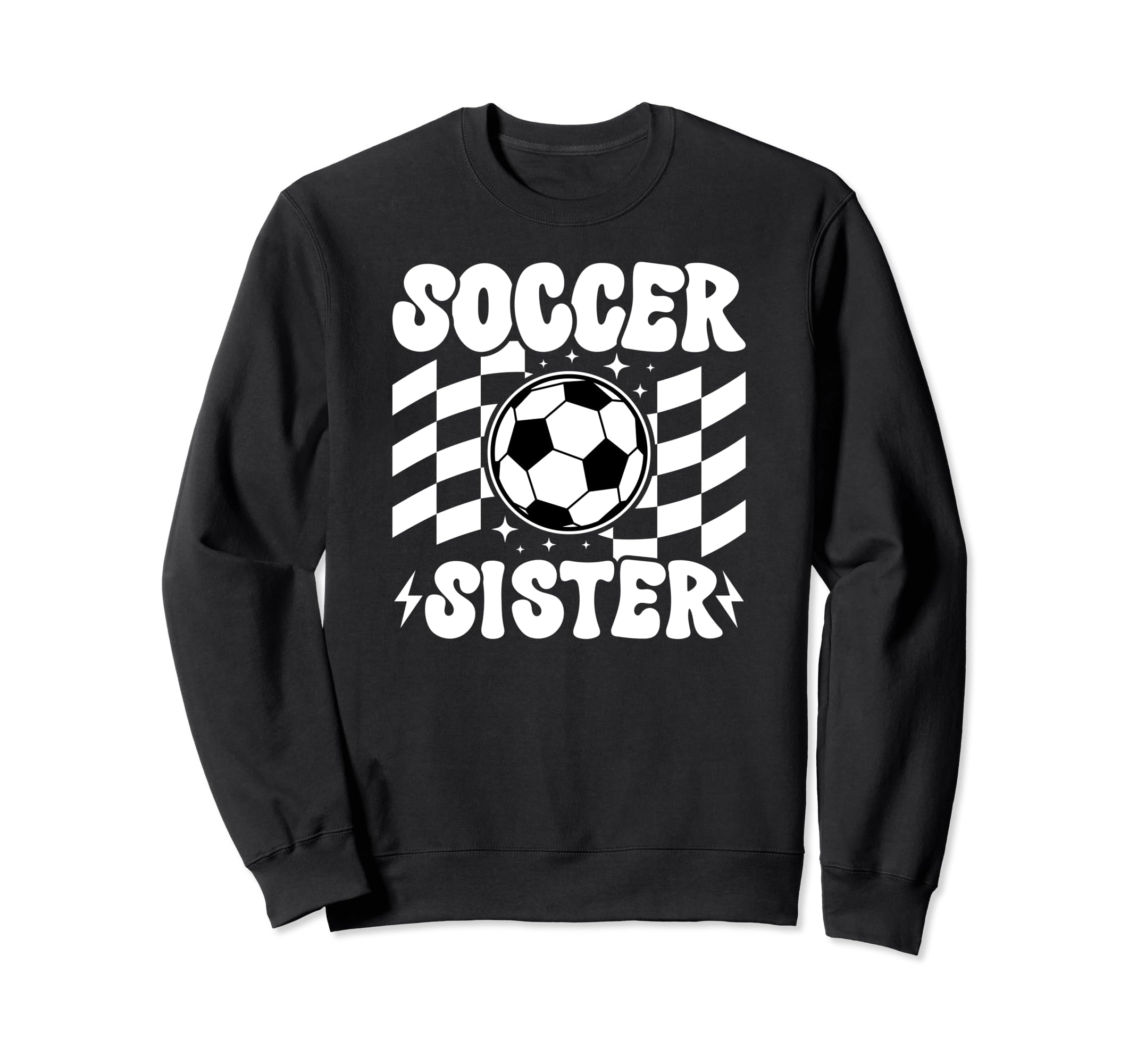 Soccer Sister Soccer Player Groovy Sweatshirt - Custom Art Print Unisex - T-Shirt, Sweatshirt, Hoodie