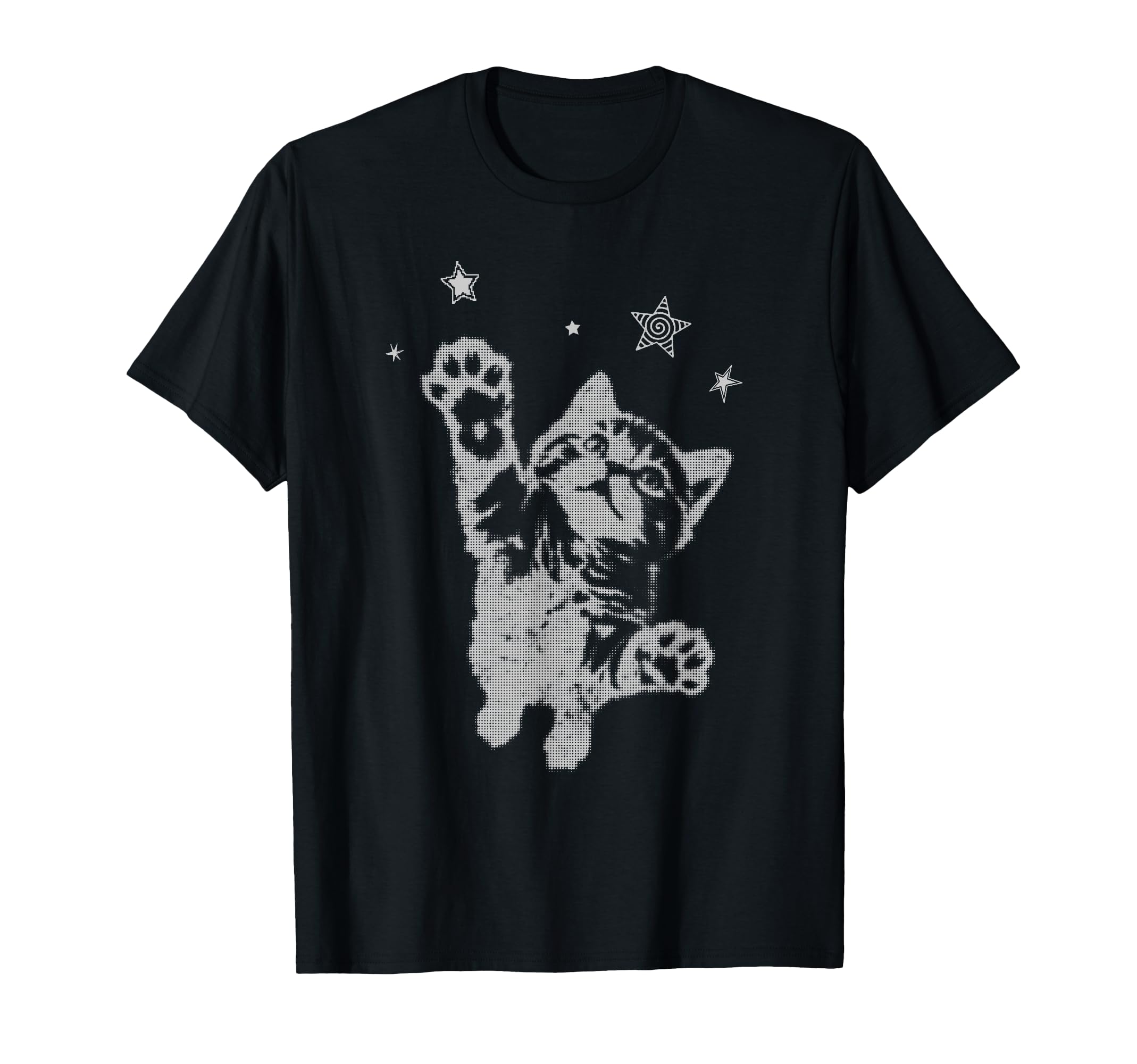Y2K Cat Jumping Stars Silly 90S 2000S T-Shirt - Graphic Print Men Women - T-Shirt, Sweatshirt, Hoodie