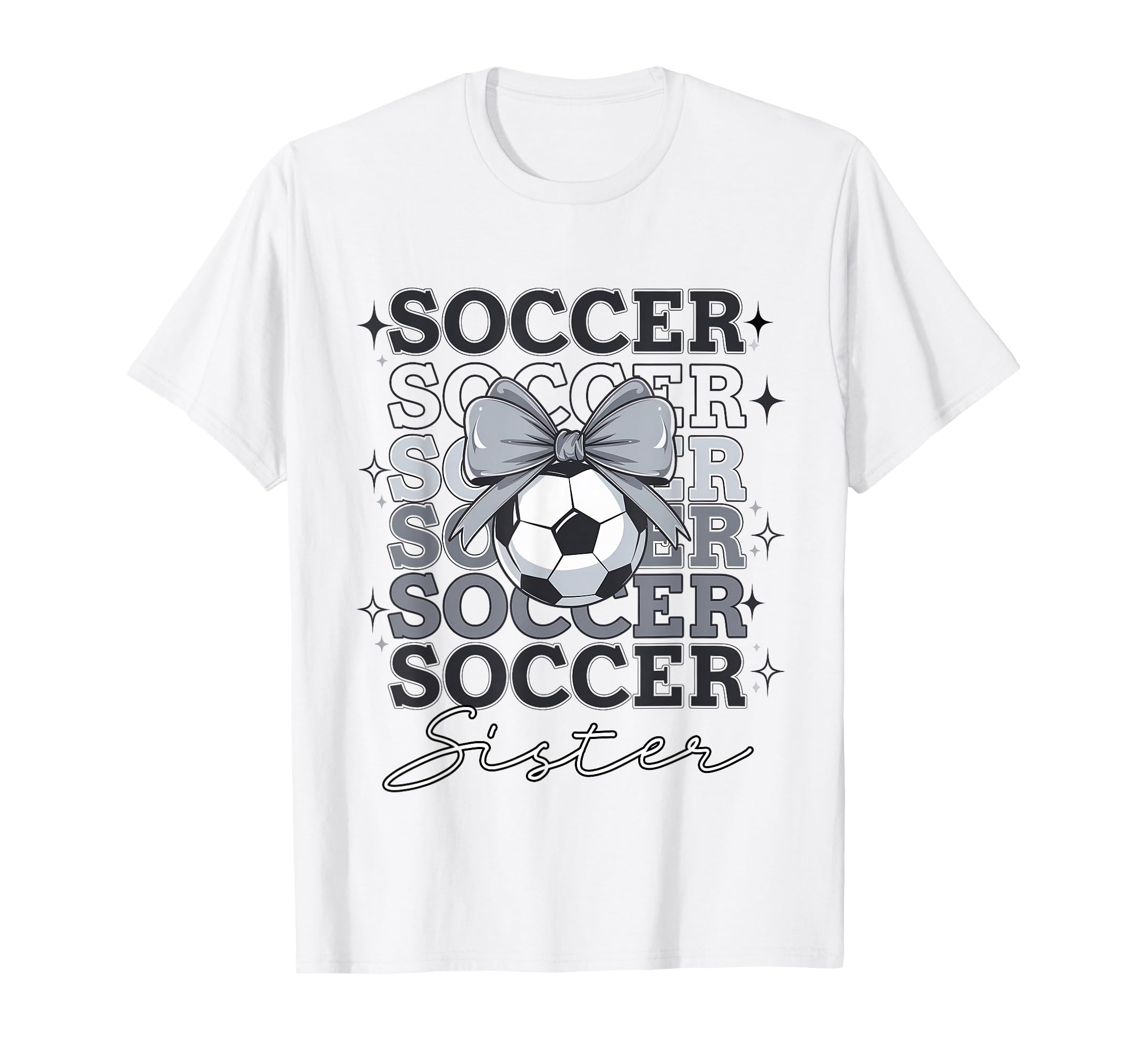 Groovy Soccer Sister Coquette Bow T-Shirt - Aesthetic Graphic Men Women - T-Shirt, Sweatshirt, Hoodie