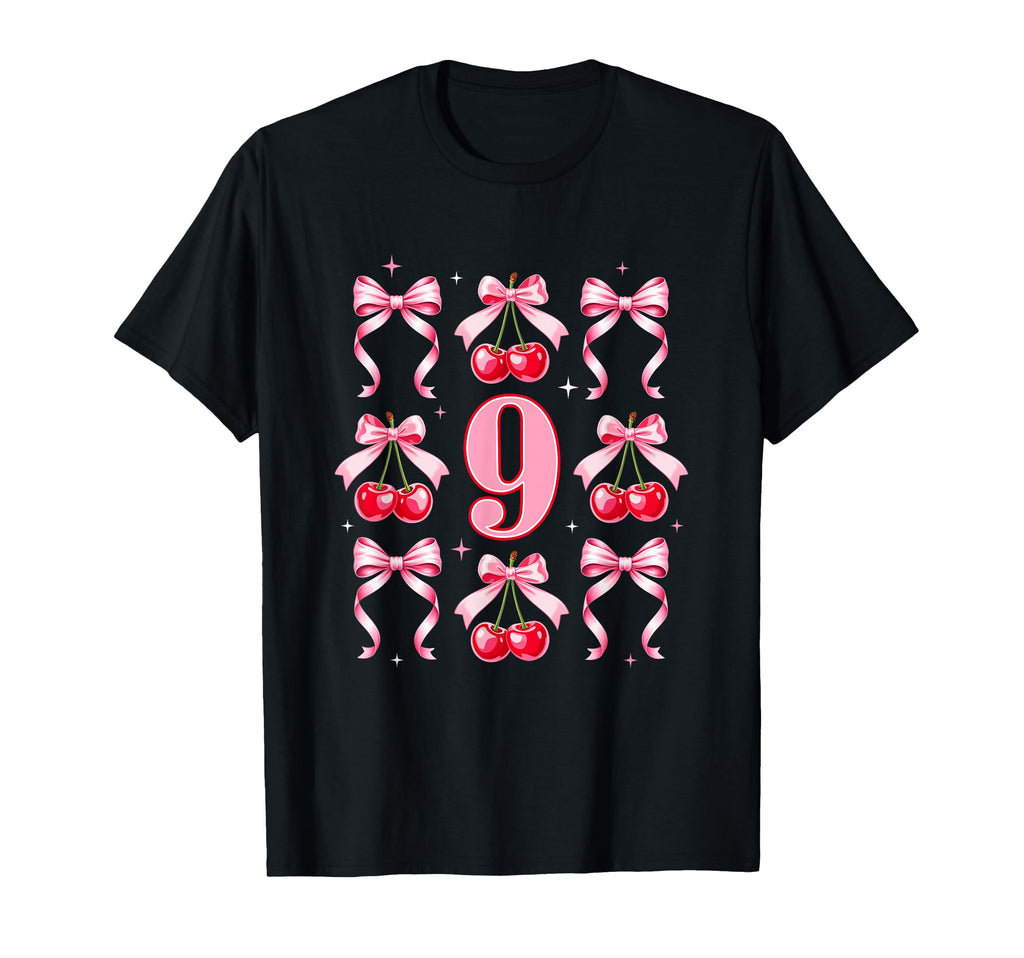 Birthday 9Th Birthday Cherry T-Shirt - Casual Everyday Wear Unisex - T-Shirt, Sweatshirt, Hoodie