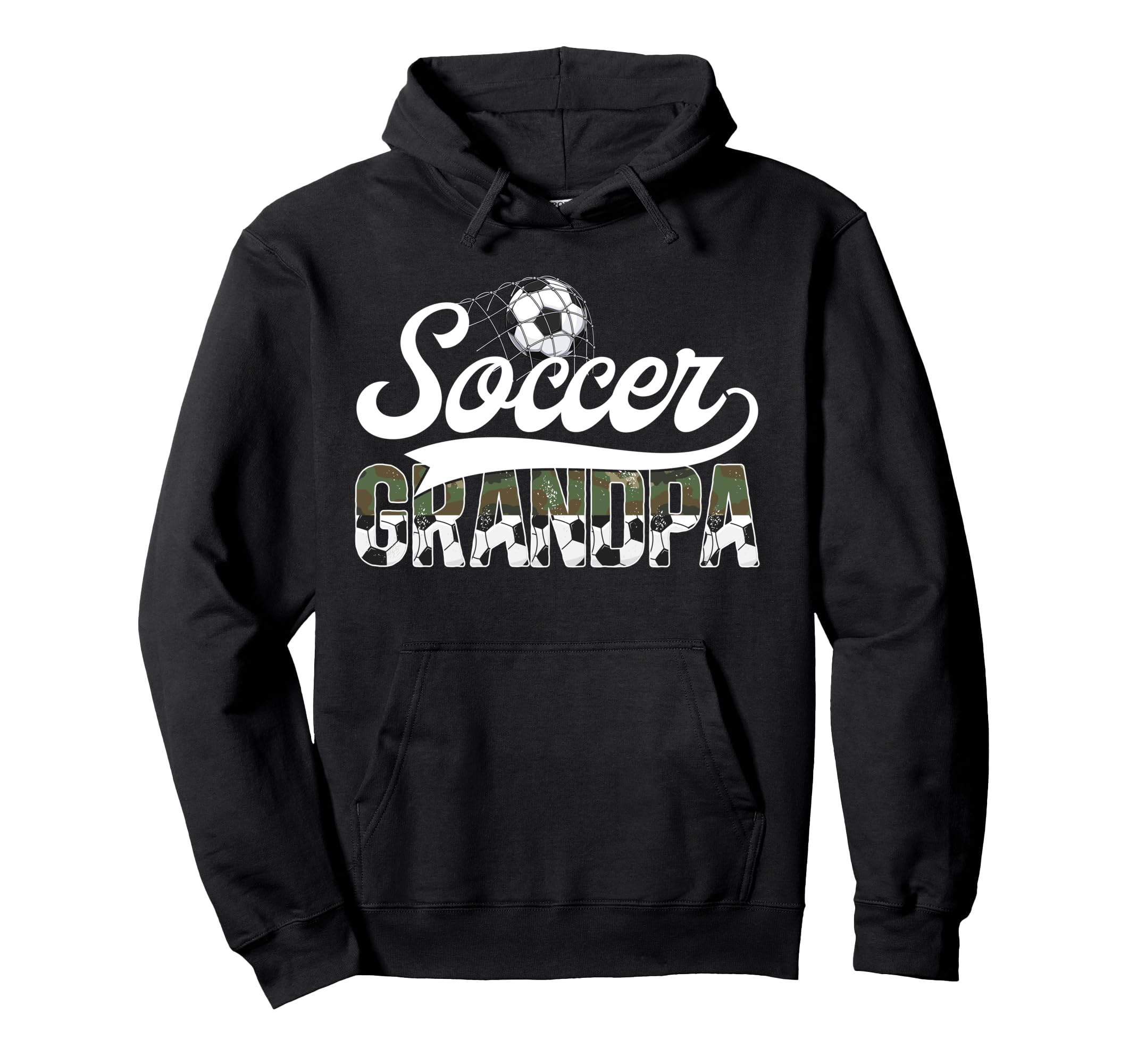 Soccer Grandpa Soccer Player Grandfather Hoodie - Graphic Print Men Women - T-Shirt, Sweatshirt, Hoodie
