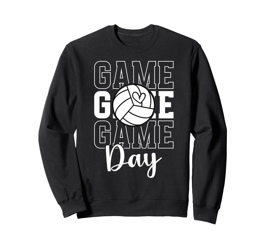 Game Day Volleyball Game Day Sweatshirt - Casual Everyday Wear for Adults - T-Shirt, Sweatshirt, Hoodie