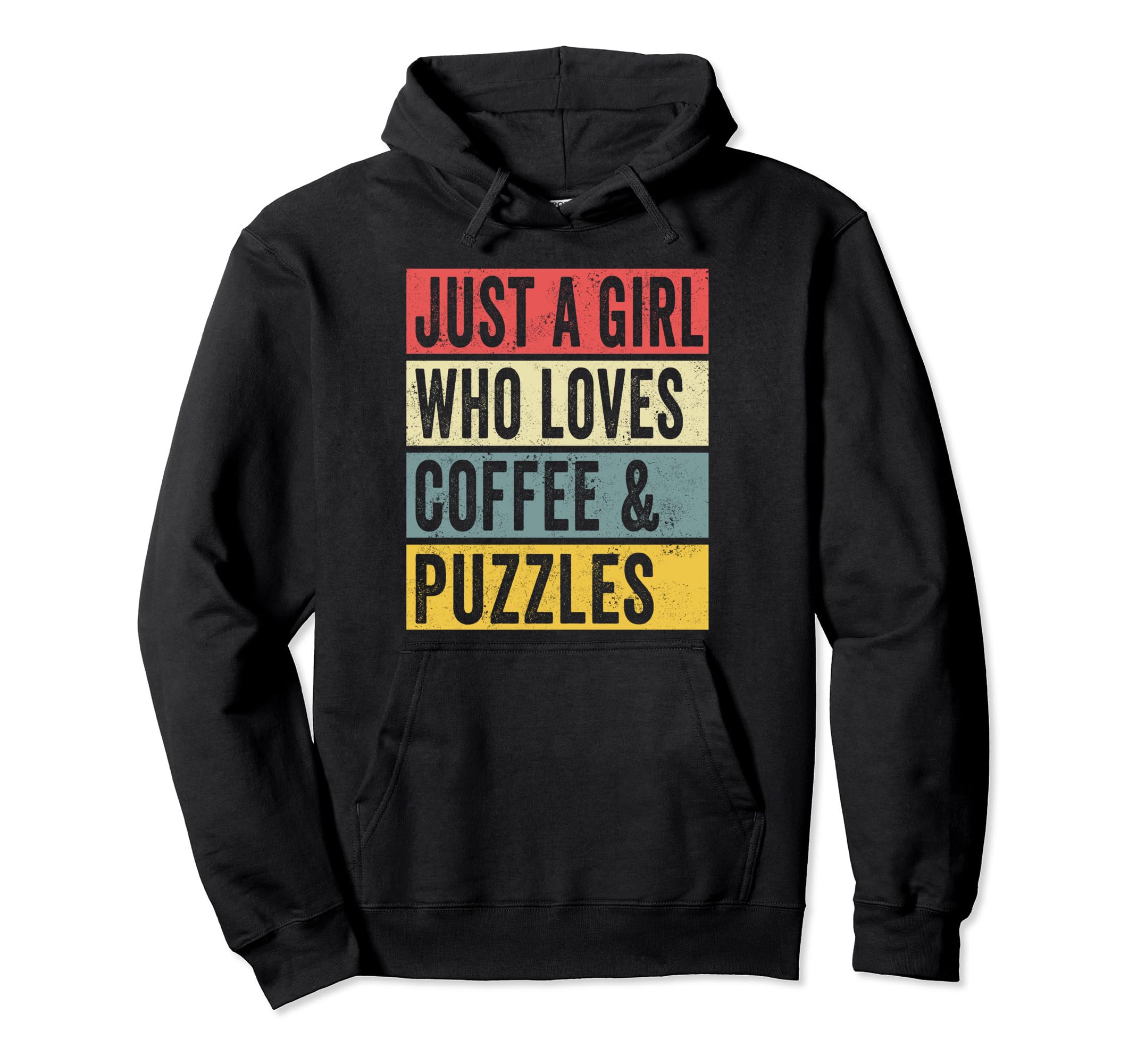 Just Who Loves Coffee And Puzzles Hoodie - Fun Novelty Design Unisex - T-Shirt, Sweatshirt, Hoodie
