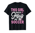 This Runs Jesus And Soccer Soccer T-Shirt - Casual Everyday Wear Unisex - T-Shirt, Sweatshirt, Hoodie