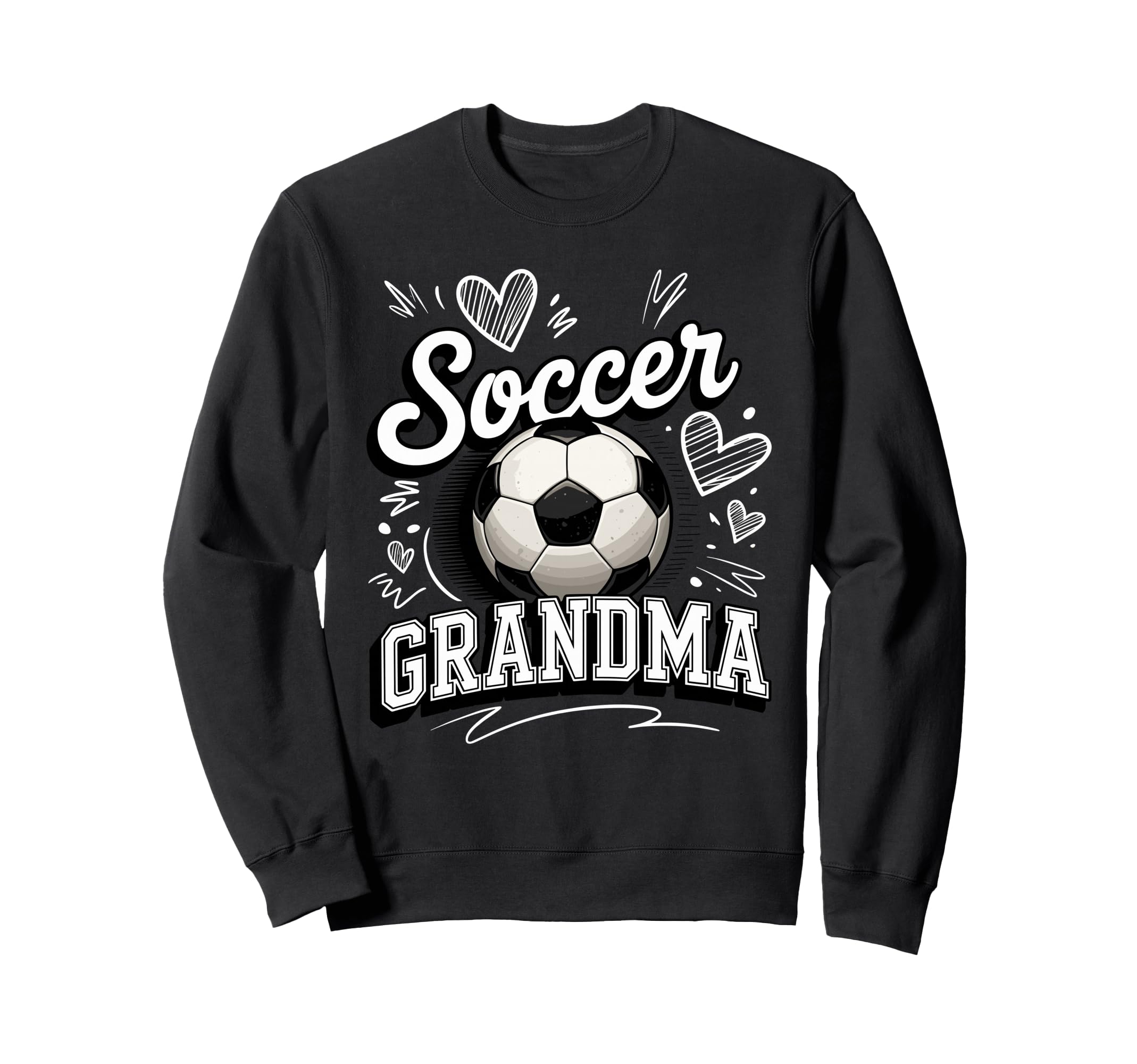 Soccer Grandma Heart Ball Stadium Sweatshirt - Unique Graphic for Adults - T-Shirt, Sweatshirt, Hoodie