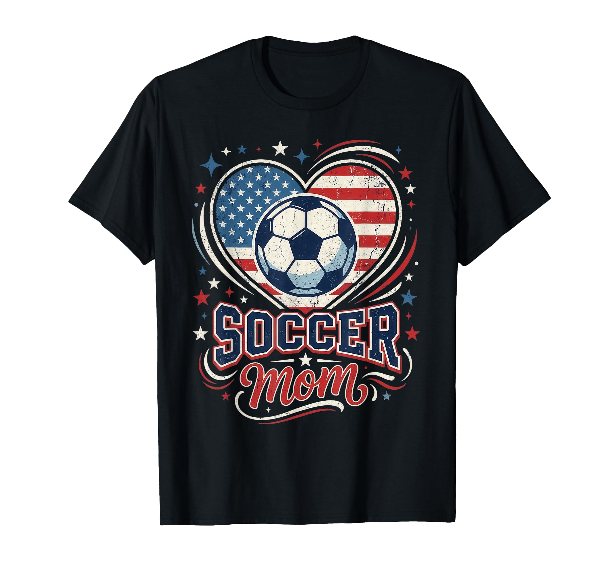 Soccer Mom Heart Ball Mothers Day T-Shirt - Casual Everyday Wear Unisex - T-Shirt, Sweatshirt, Hoodie
