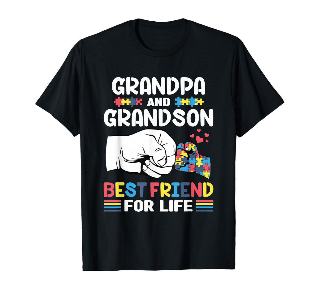 Proud Support Autism Grandpa And T-Shirt - Fun Novelty Design Unisex - T-Shirt, Sweatshirt, Hoodie