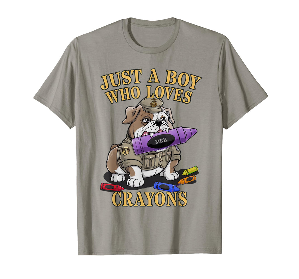 Bulldog Just Who Loves Crayons Troop T-Shirt - Custom Art Print Men Women - T-Shirt, Sweatshirt, Hoodie