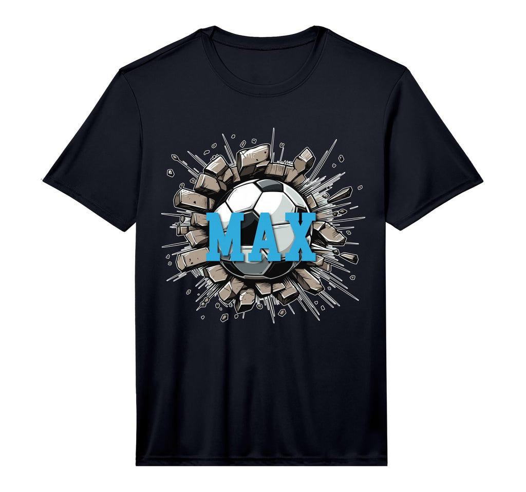 Max Soccer Custom Name Performance T-Shirt - Unique Graphic Men Women - T-Shirt, Sweatshirt, Hoodie