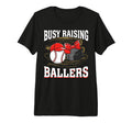 Busy Raising Ballers Baseball Hockey T-Shirt - Minimalist Print Men Women - T-Shirt, Sweatshirt, Hoodie