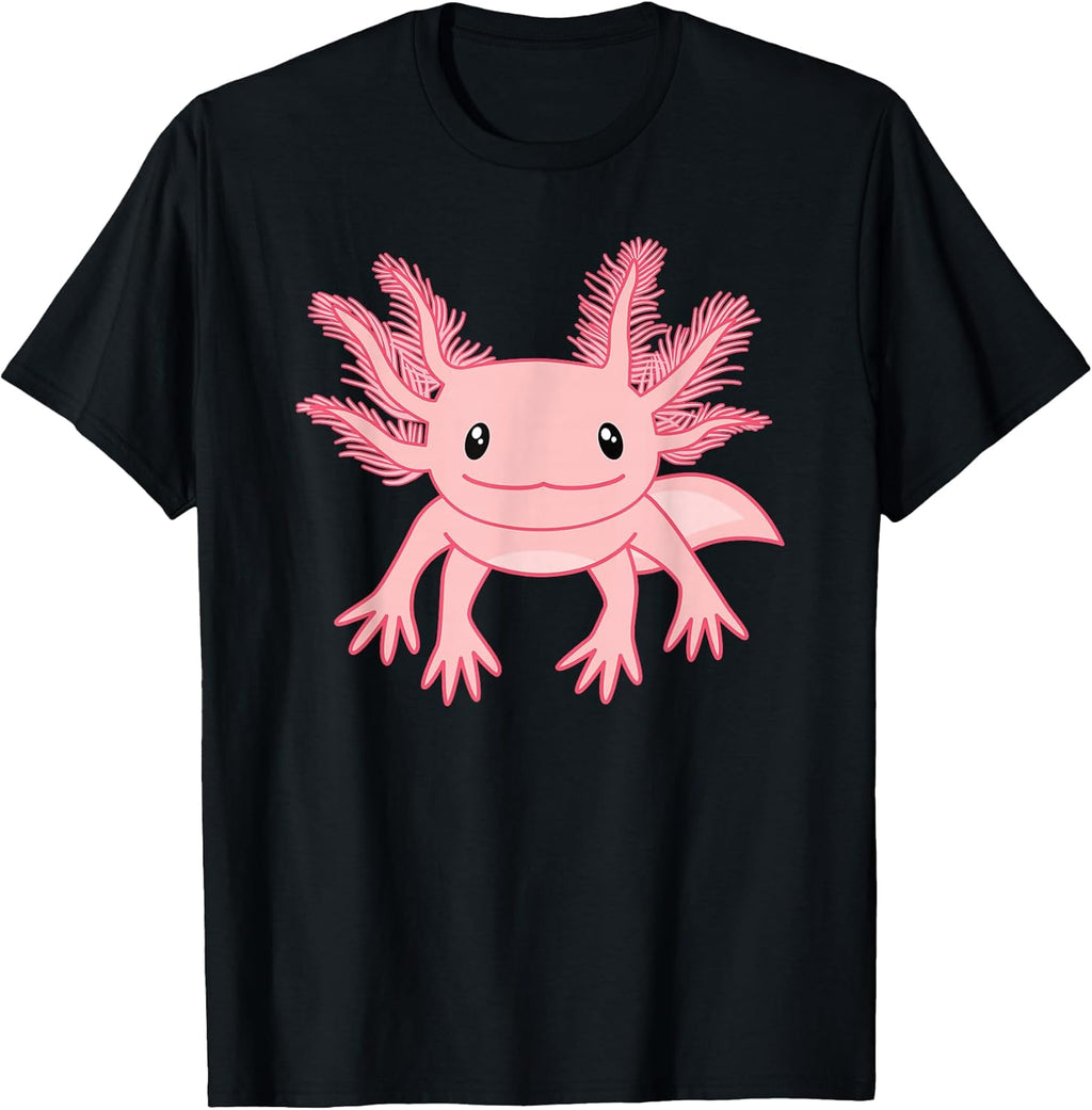 Cute Pink Axolotl Kawaii Lover Women Girls - Adult & Kids T-Shirts, Sweatshirts & Hoodies apparel design preview 1