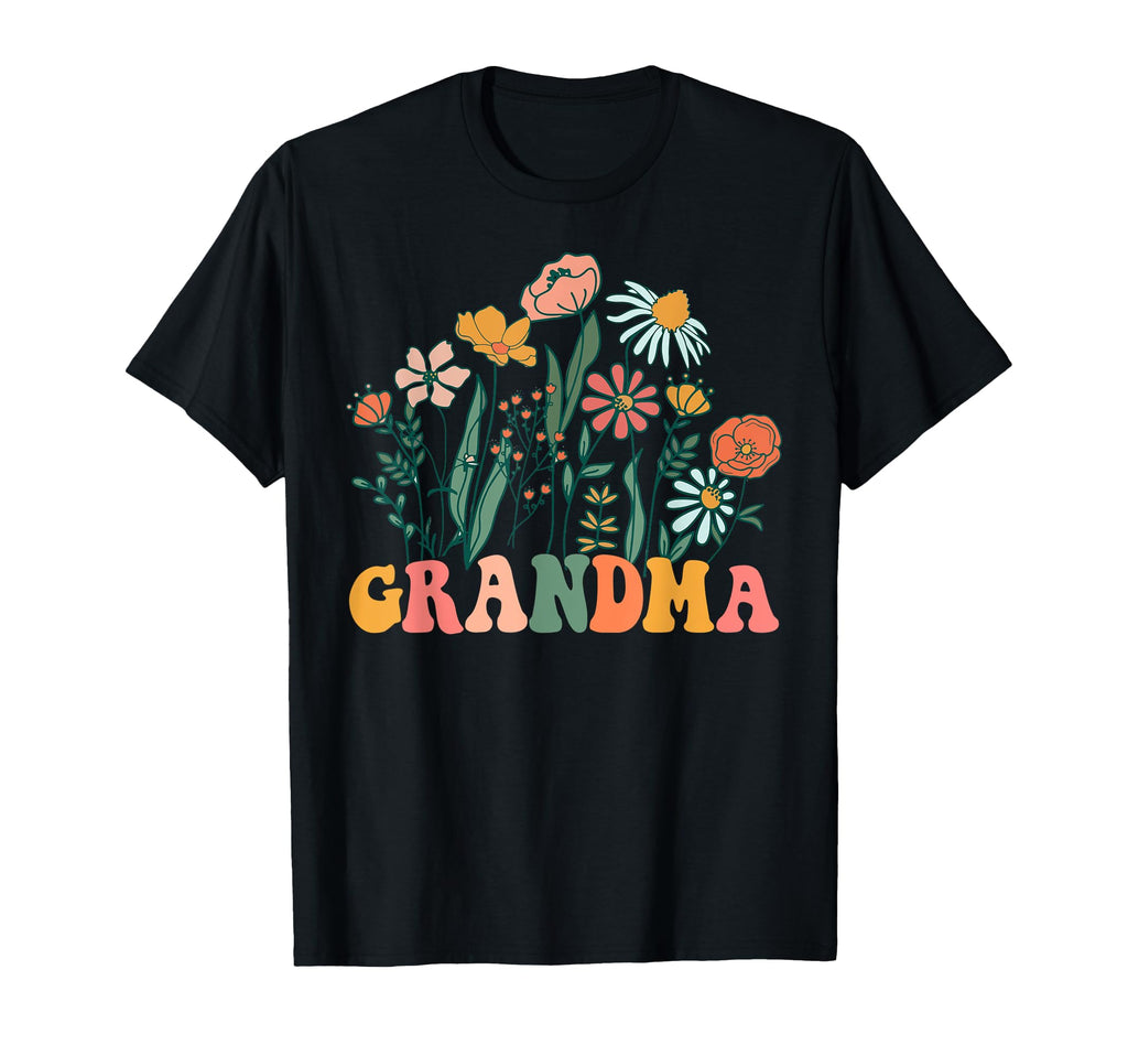 New Grandma Wildflower First Birthday T-Shirt - Novelty Apparel Men Women - T-Shirt, Sweatshirt, Hoodie