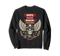 Motorcycle Biker Wife Mom Wife Mom Sweatshirt - Casual Everyday Wear Unisex - T-Shirt, Sweatshirt, Hoodie