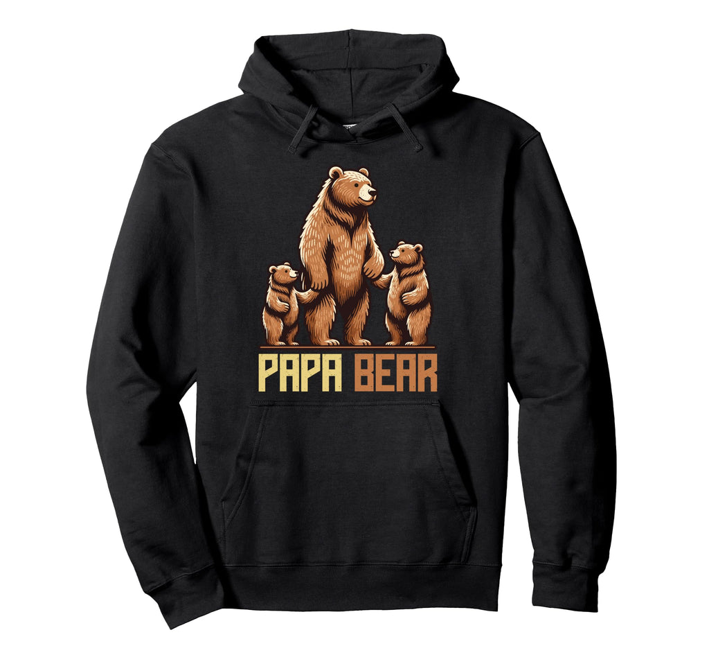 Papa Bear Lover Father Dad Parent Fathers Hoodie - Graphic Print Unisex - T-Shirt, Sweatshirt, Hoodie