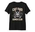 Mens Cat Dad Gamer Club Tri Blend T-Shirt - Casual Everyday Wear Unisex - T-Shirt, Sweatshirt, Hoodie