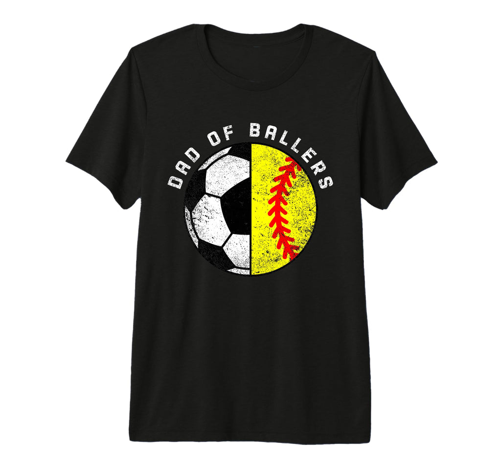 Mens Dad Ballers Funny Soccer Softball T-Shirt - Trendy Graphic Men Women - T-Shirt, Sweatshirt, Hoodie