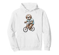 Funny Sloth Cycling Cyclist Bicycle Hoodie - Aesthetic Graphic for Adults - T-Shirt, Sweatshirt, Hoodie