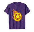 Fire Football Ball Flaming Football T-Shirt - Minimalist Print Men Women - T-Shirt, Sweatshirt, Hoodie