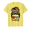 Aunt Life Messy Bun Hair Funny Soccer T-Shirt - Minimalist Print Unisex - T-Shirt, Sweatshirt, Hoodie