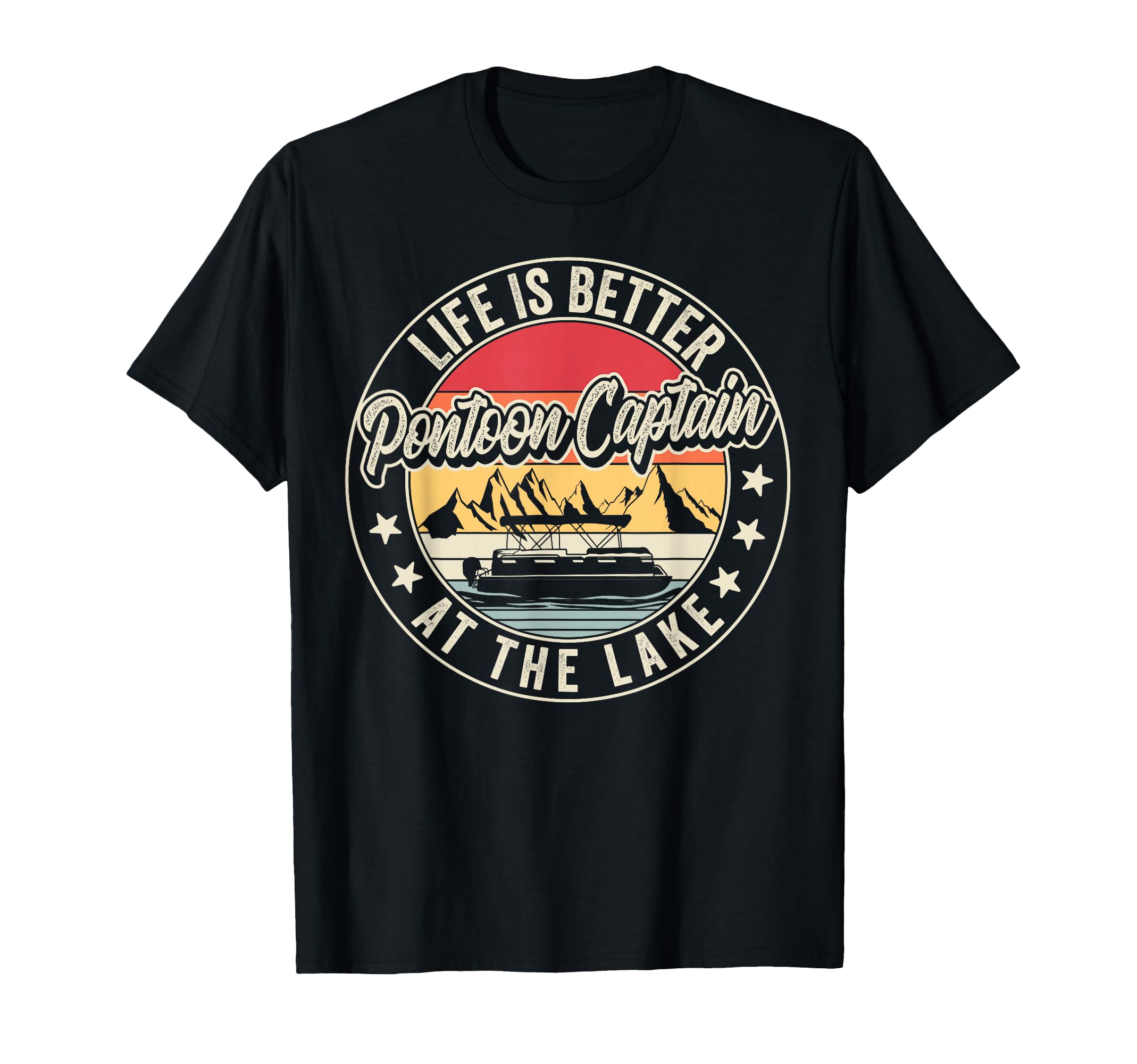 Motor Boat Captain Pontoon Boating T-Shirt - Minimalist Print Men Women - T-Shirt, Sweatshirt, Hoodie