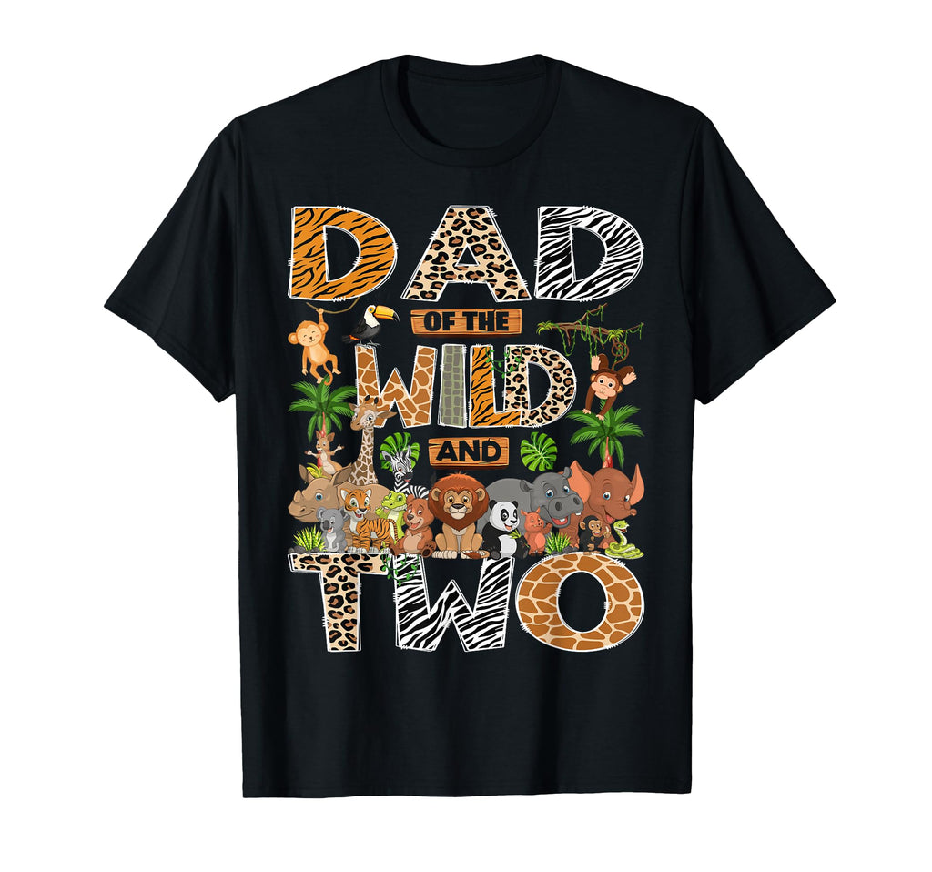 Dad Wild Two 2Nd Birthday Safari T-Shirt - Aesthetic Graphic for Adults - T-Shirt, Sweatshirt, Hoodie