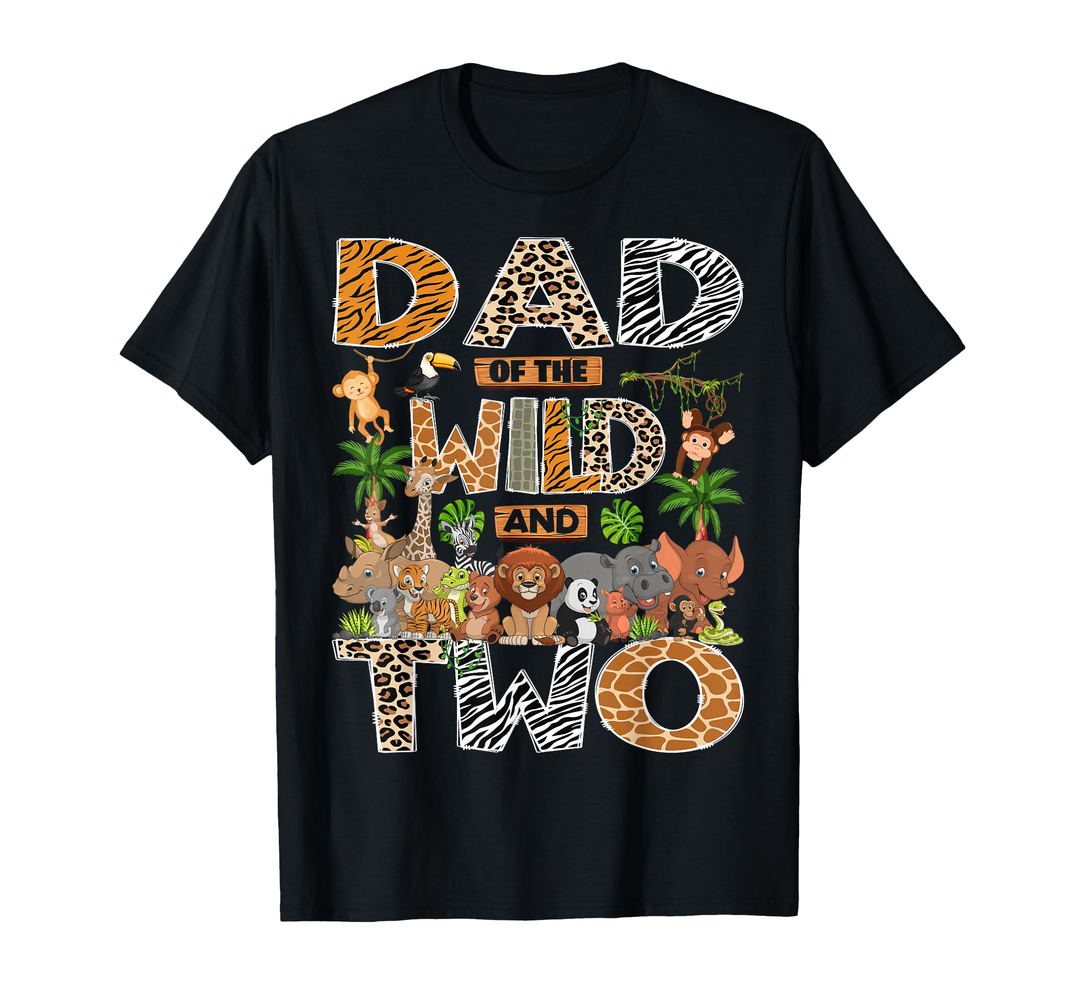 Dad Wild Two 2Nd Birthday Safari T-Shirt - Aesthetic Graphic for Adults - T-Shirt, Sweatshirt, Hoodie