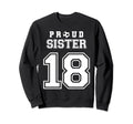 Number 18 Custom Proud Soccer Futbol Sweatshirt - Unique Graphic Unisex - T-Shirt, Sweatshirt, Hoodie