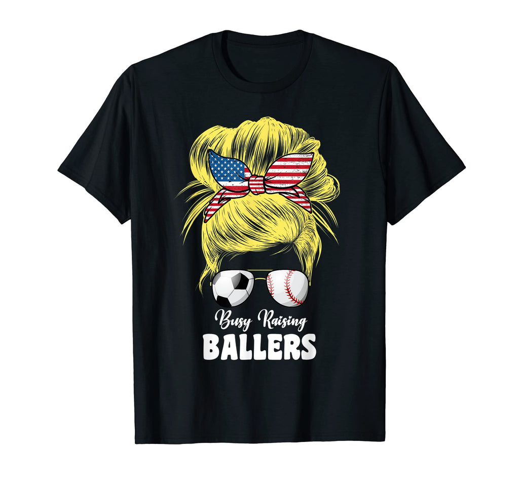 Busy Raising Ballers Soccer And T-Shirt - Unique Graphic for Adults - T-Shirt, Sweatshirt, Hoodie