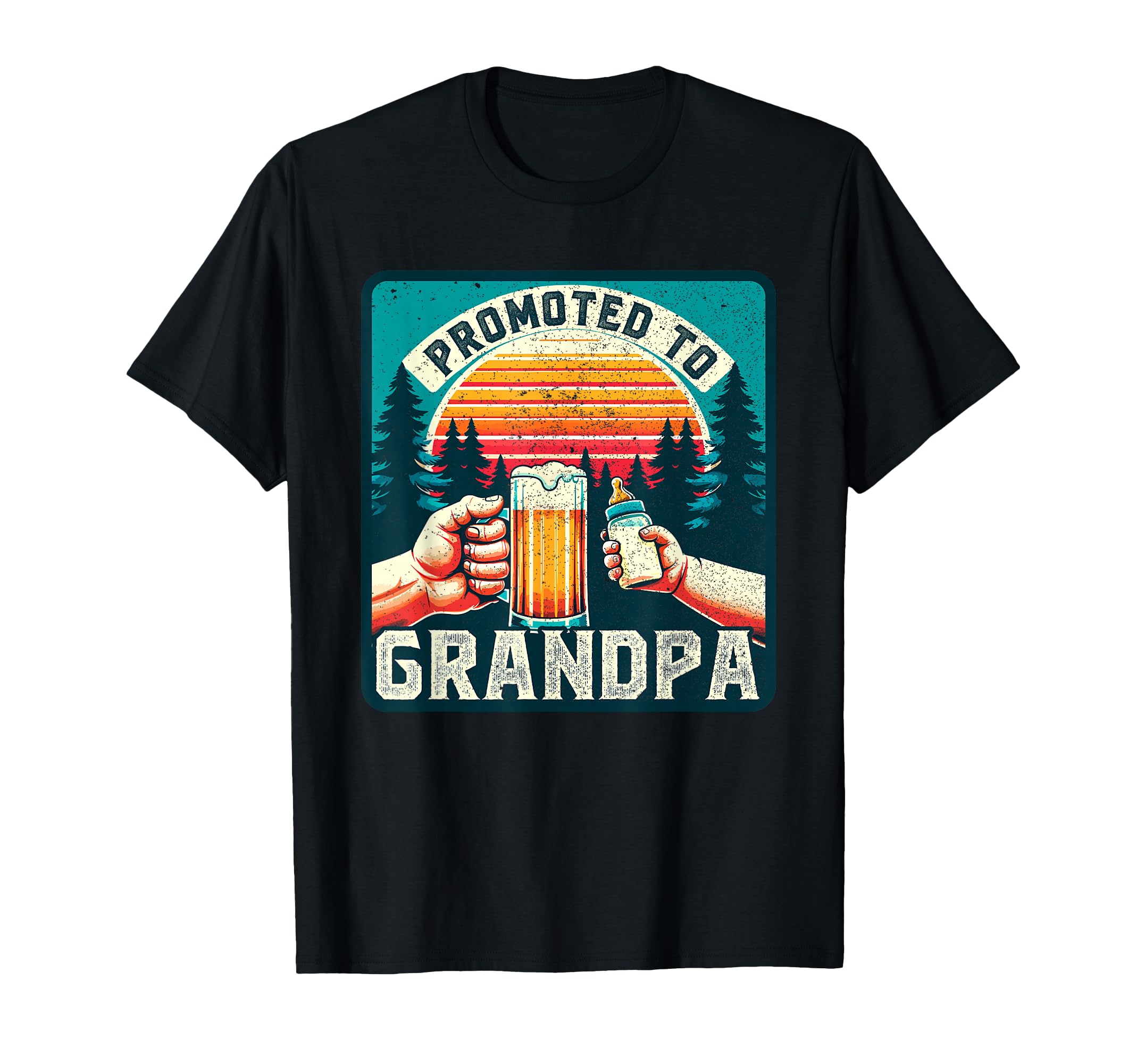 Promoted To Grandpa Soon To Be New Future T-Shirt - Graphic Print Unisex - T-Shirt, Sweatshirt, Hoodie