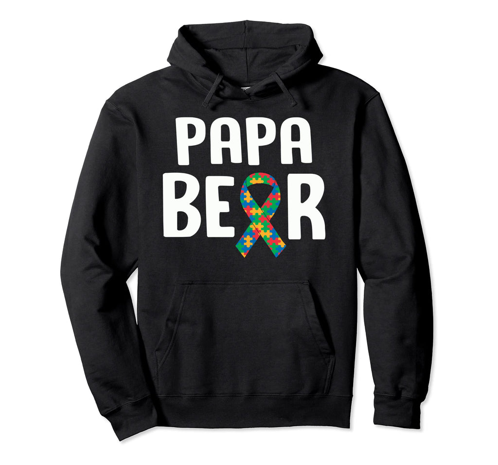 Papa Bear Autism Shirts Father Daddy Hoodie - Aesthetic Graphic Unisex - T-Shirt, Sweatshirt, Hoodie