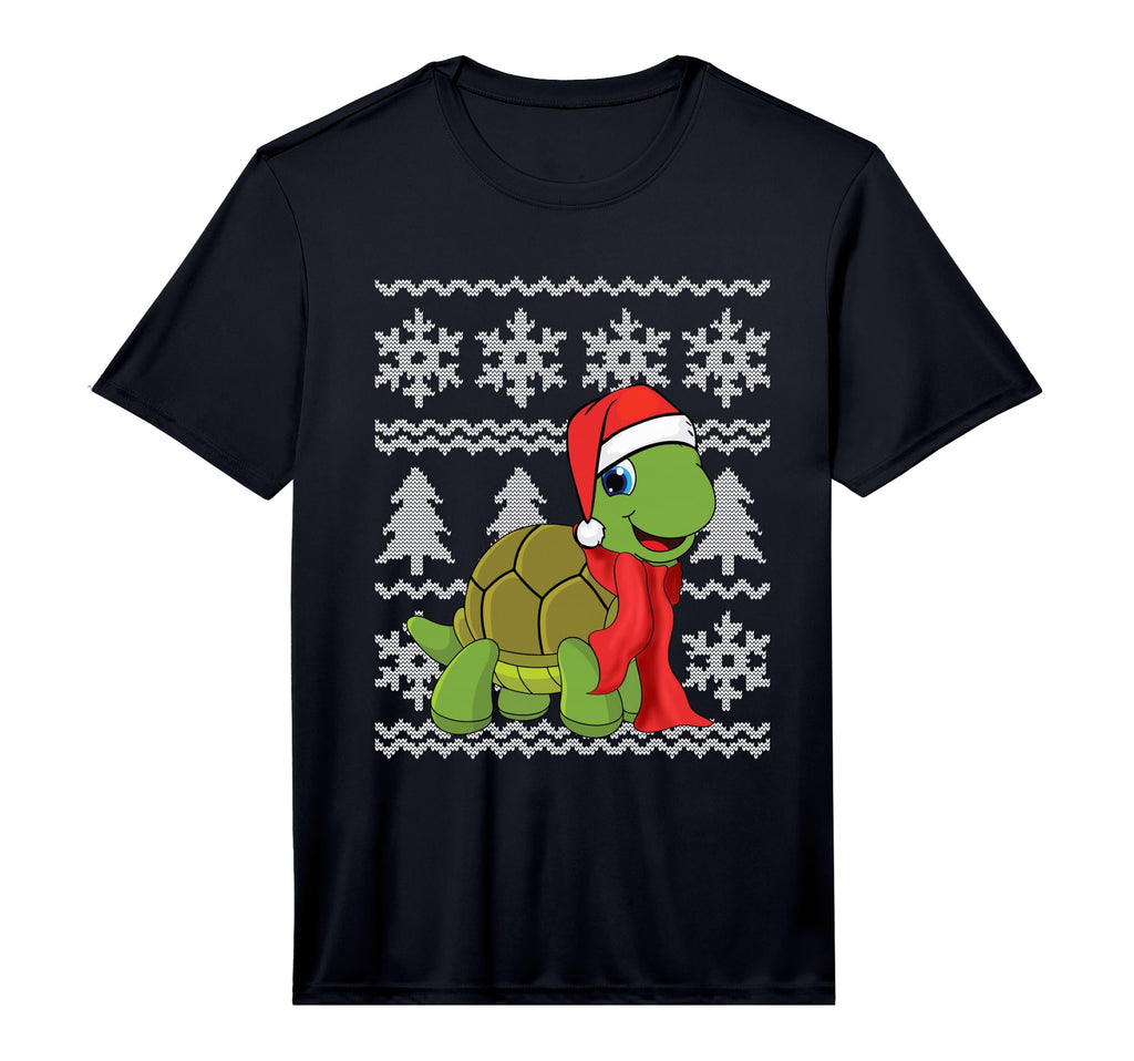 Turtle Santa Hat Scarf Ugly Performance T-Shirt - Novelty Apparel Men Women - T-Shirt, Sweatshirt, Hoodie