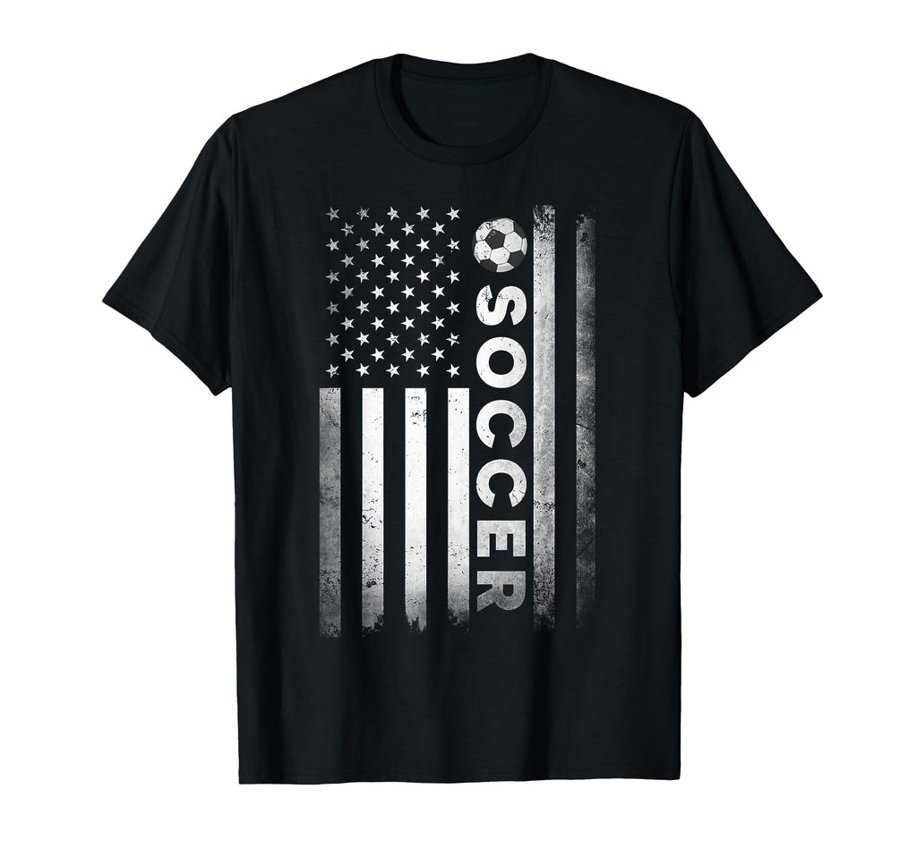Soccer Player Usa Us American Flag T-Shirt - Minimalist Print Men Women - T-Shirt, Sweatshirt, Hoodie