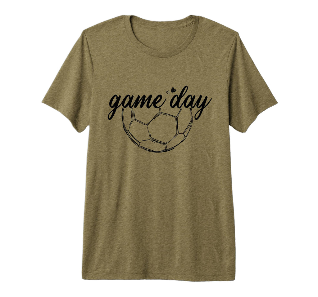 Game Day Soccer Tri Blend T-Shirt - Casual Everyday Wear for Adults - T-Shirt, Sweatshirt, Hoodie