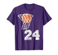 Basketball Jersey Number 24 Player T-Shirt - Novelty Apparel for Adults - T-Shirt, Sweatshirt, Hoodie