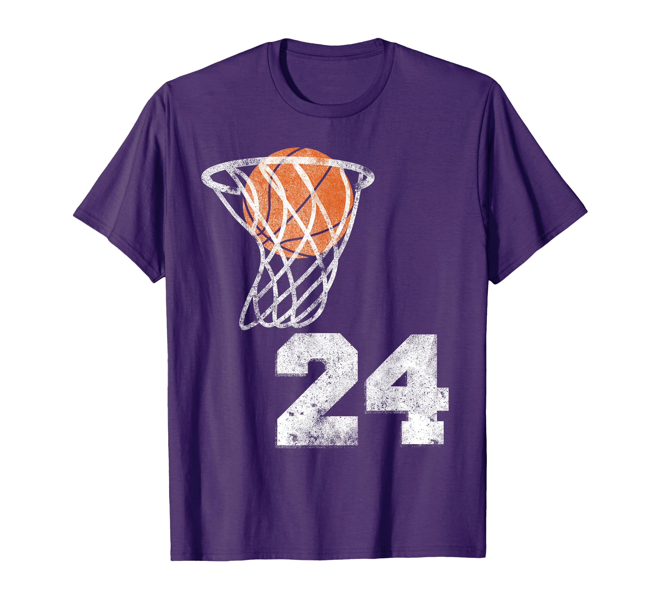 Basketball Jersey Number 24 Player T-Shirt - Novelty Apparel for Adults - T-Shirt, Sweatshirt, Hoodie