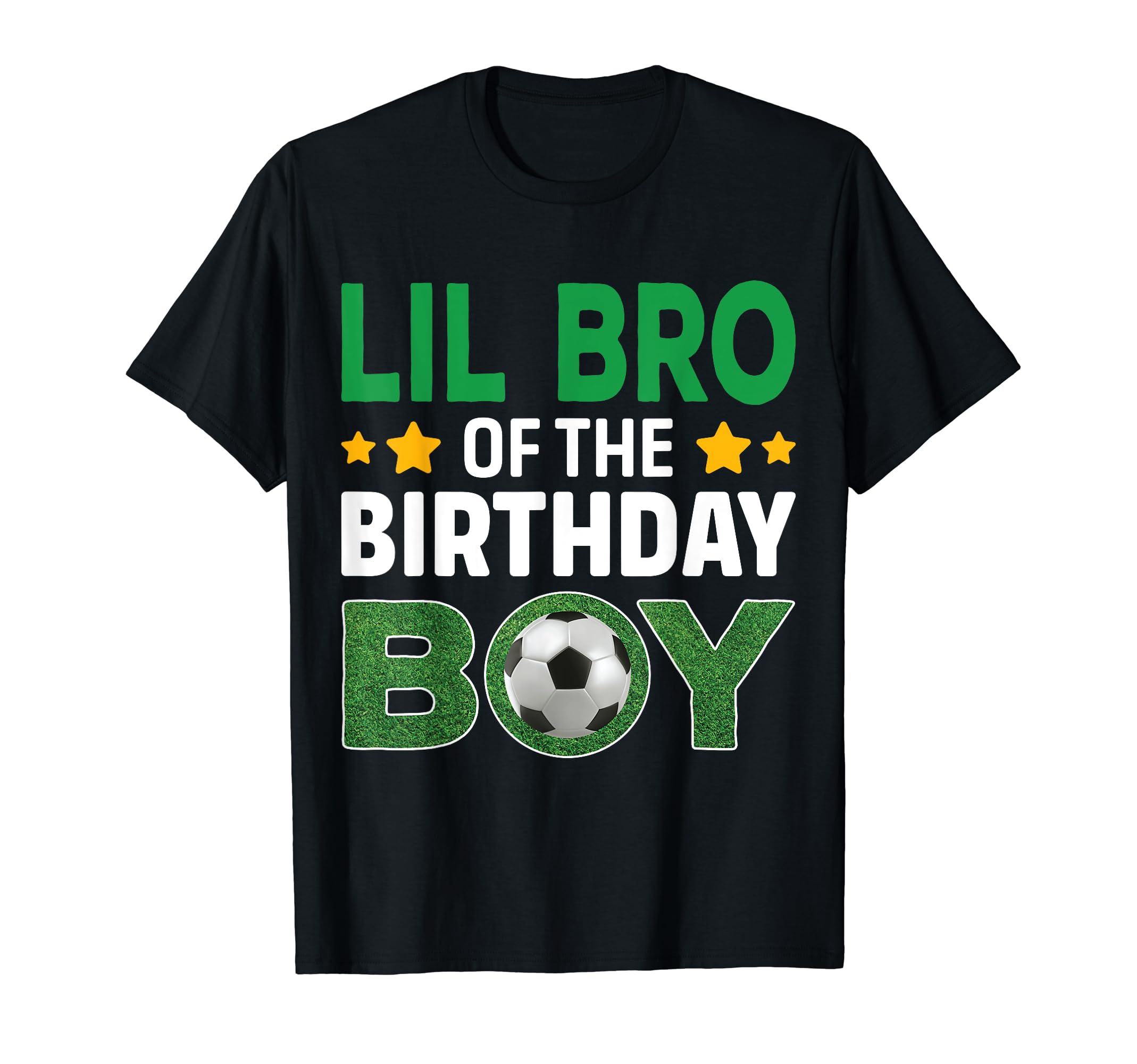 Lil Bro Birthday Soccer Birthday T-Shirt - Trendy Graphic for Adults - T-Shirt, Sweatshirt, Hoodie