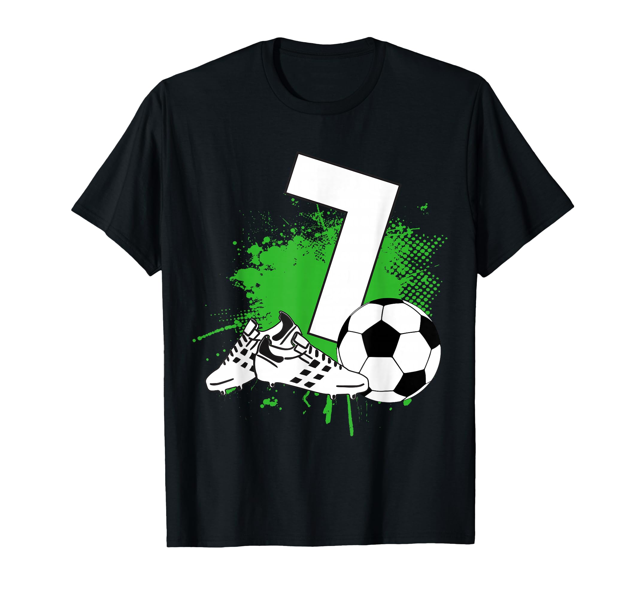 7Th Birthday 7 Years Soccer Football T-Shirt - Trendy Graphic for Adults - T-Shirt, Sweatshirt, Hoodie