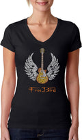 Women's Word Art V-Neck Free Bird - Adult & Kids T-Shirts, Sweatshirts & Hoodies apparel design preview 1