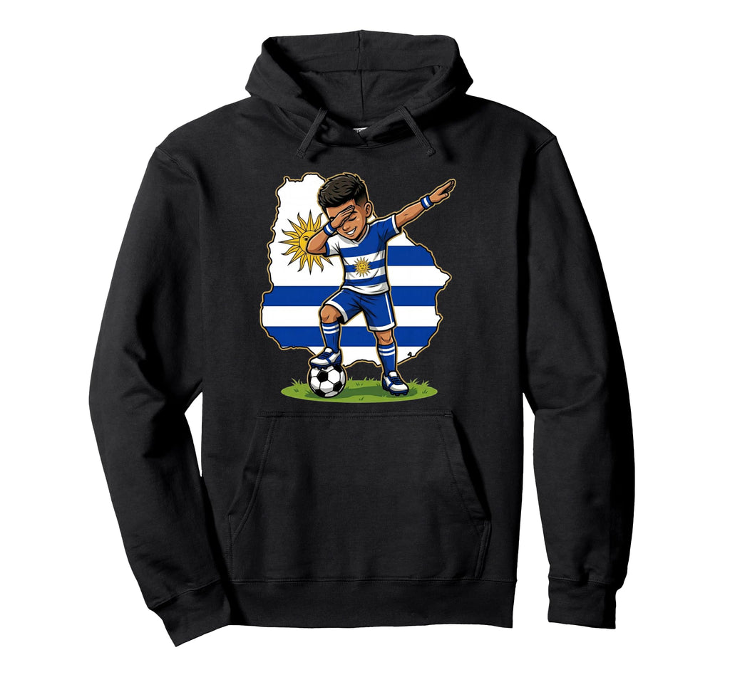Uruguay Soccer Dab Flag Hoodie - Streetwear Style Unisex - T-Shirt, Sweatshirt, Hoodie