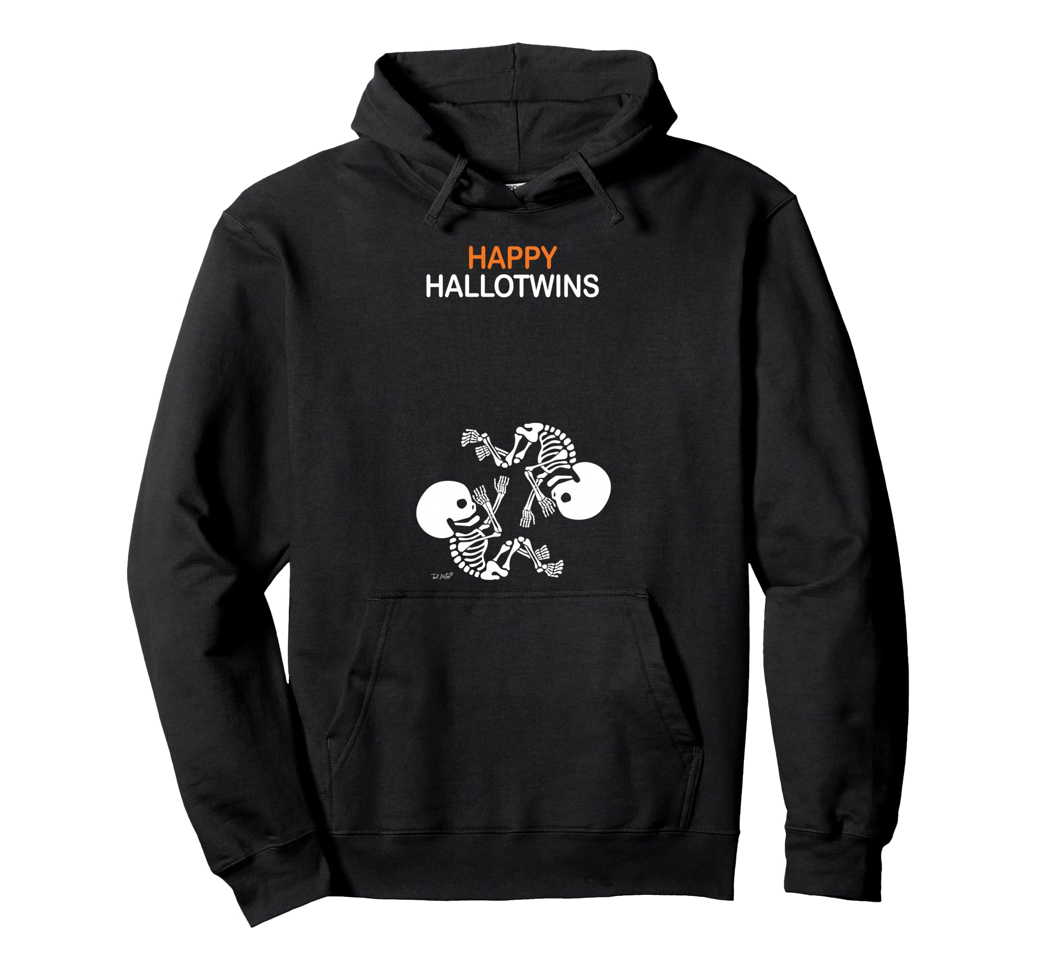 Halloween Pregnancy Expecting Twins Pun Hoodie - Minimalist Print Unisex - T-Shirt, Sweatshirt, Hoodie