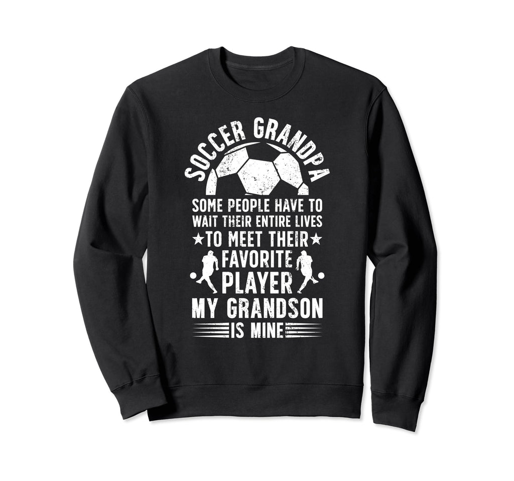 My Grandson Soccer Grandpa Soccer Sweatshirt - Minimalist Print Unisex - T-Shirt, Sweatshirt, Hoodie