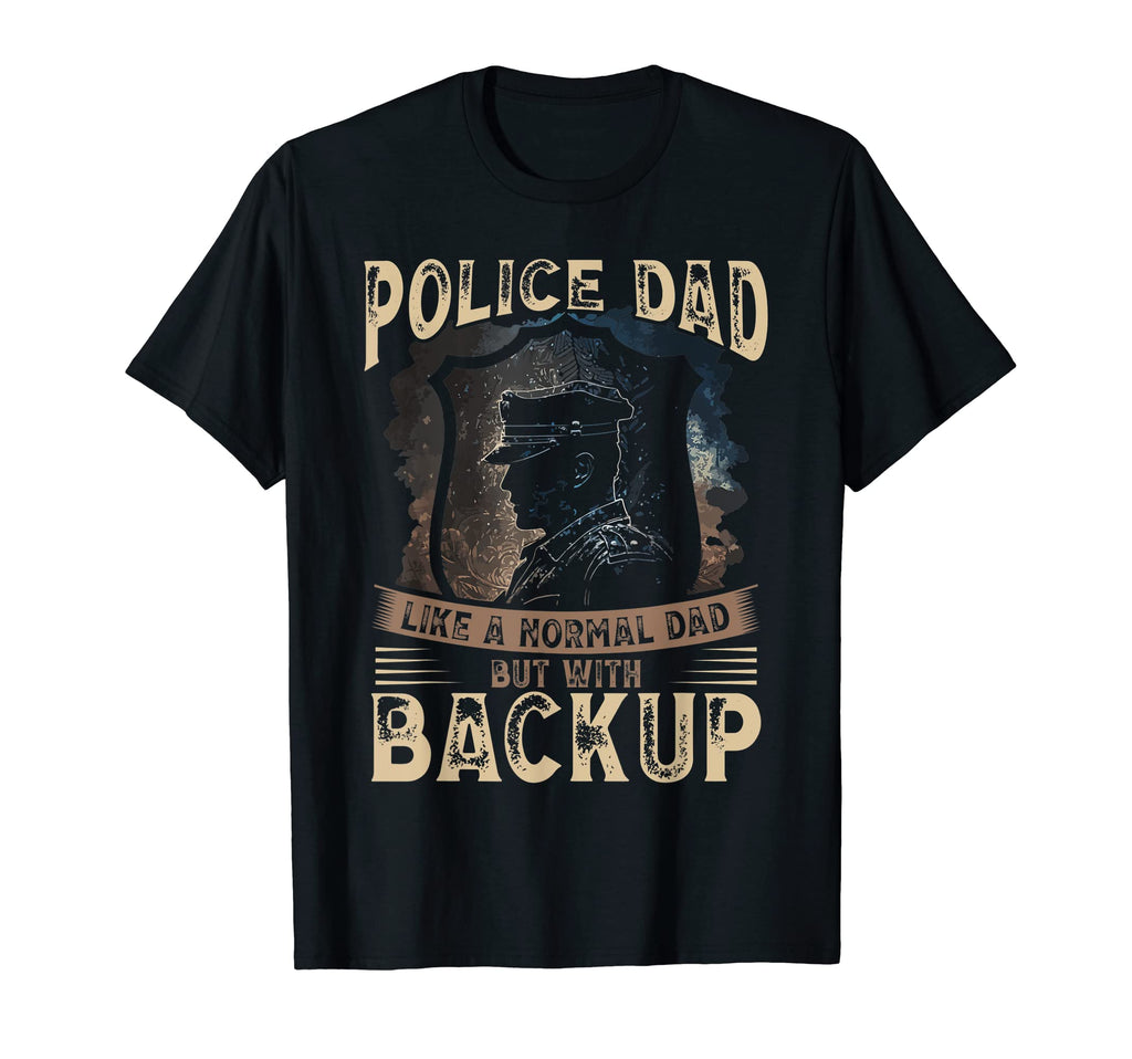 Police Dad Law Enforcement Cop T-Shirt - Minimalist Print Men Women - T-Shirt, Sweatshirt, Hoodie