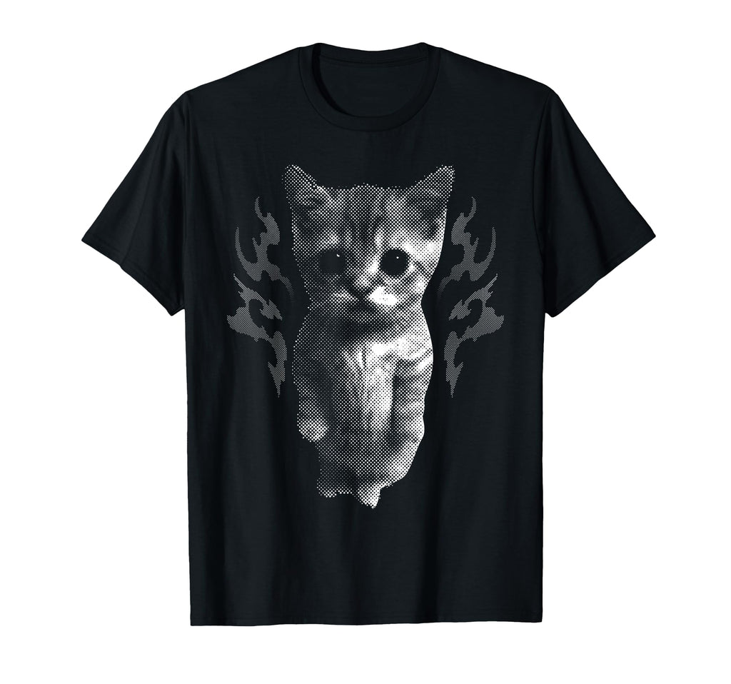 Funny Y2K Cat Silly Kitten Meme Cat T-Shirt - Streetwear Style for Adults - T-Shirt, Sweatshirt, Hoodie