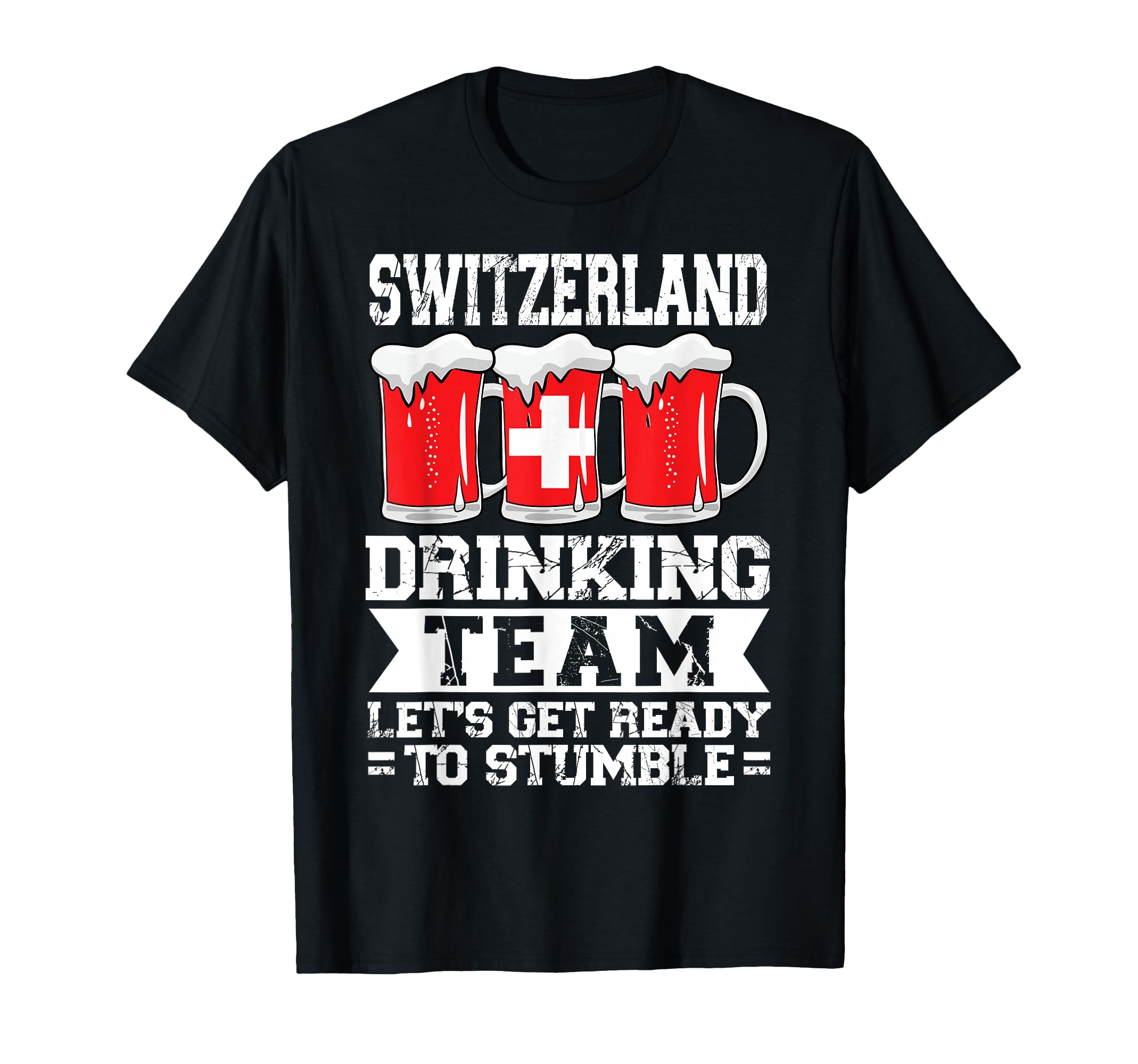 Switzerland Drinking Team Lets Get T-Shirt - Custom Art Print Men Women - T-Shirt, Sweatshirt, Hoodie