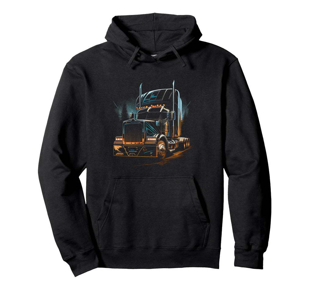 Truck Driver American Flag Trucker Hoodie - Casual Everyday Wear for Adults - T-Shirt, Sweatshirt, Hoodie
