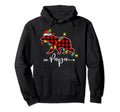 Red Plaid Papa Bear Matching Pajama Family Hoodie - Trendy Graphic Unisex - T-Shirt, Sweatshirt, Hoodie
