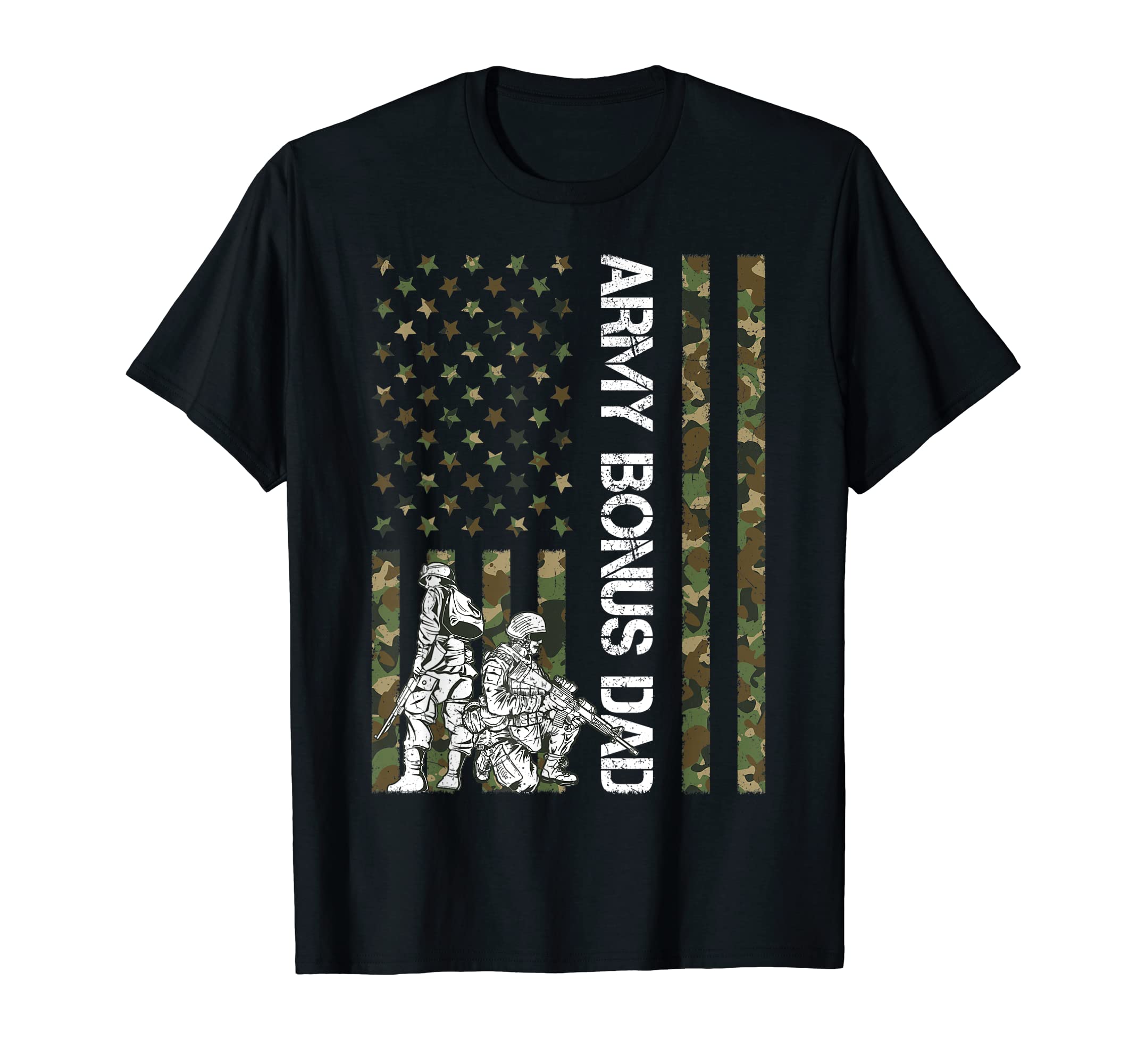 Camouflage American Flag Army T-Shirt - Casual Everyday Wear Men Women - T-Shirt, Sweatshirt, Hoodie